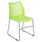 Flash Furniture Green Plastic Stack Chair RUT-498A-GN-GG - alternate 2